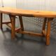 Chalet-style pine bench circa 1960