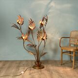 Hans Kogl Jansen style flower floor lamp, vintage 70s