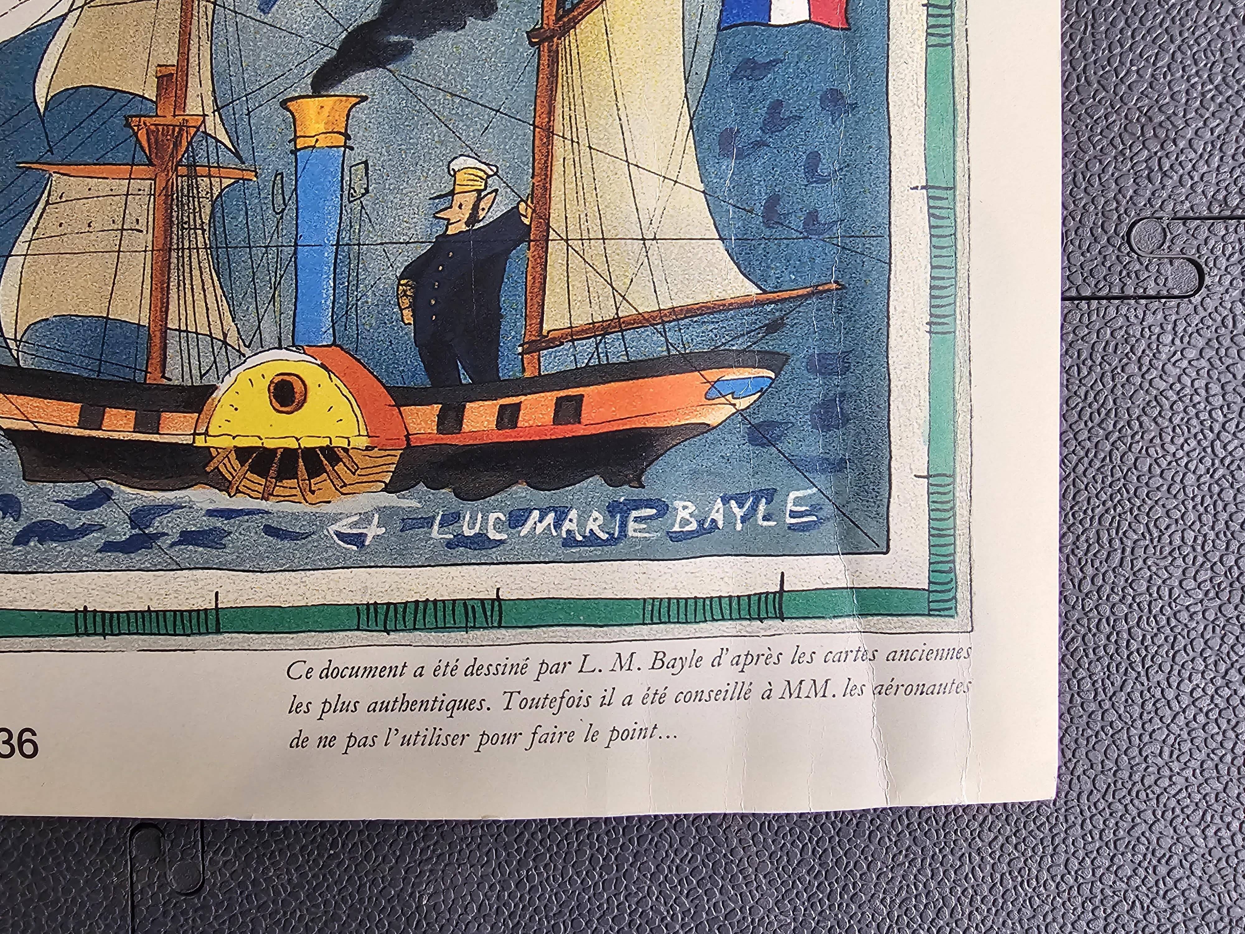 Air france poster - tai - planisphere map