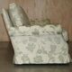 Pair of Howard & Son's style sofas in floral patterned silk blend.