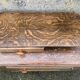 Art Deco bedside table, oak, moustache legs, 1930s