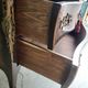 Commode sauteuse en bois de rose plateau en marbre rose