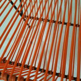 Porte vinyle métal et scoubidou années 60/70