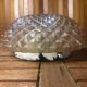 Old ceiling light gold molded glass wall lamp vintage metal support