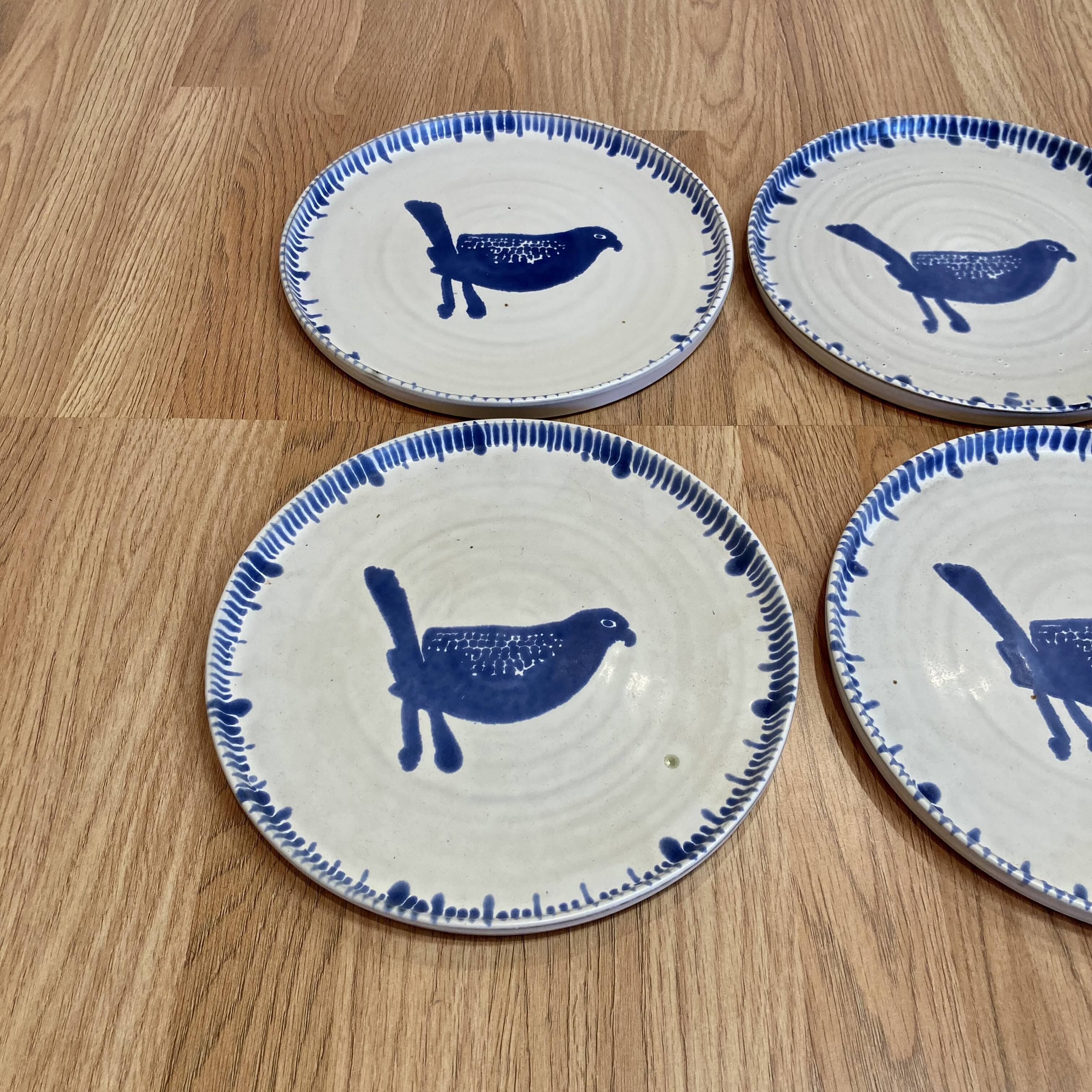 Set of 6 plates, entirely handmade.