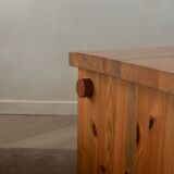 Vintage Pine Coffee Table Dymling Yngve Ekström Swedese, Brutalist, 1970s