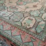 Afghan rug in pastel colors