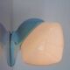 Large mid-century modern pale blue bathroom sconce from Ifö