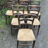6 chaises bistrot paillées