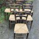 6 straw bistro chairs