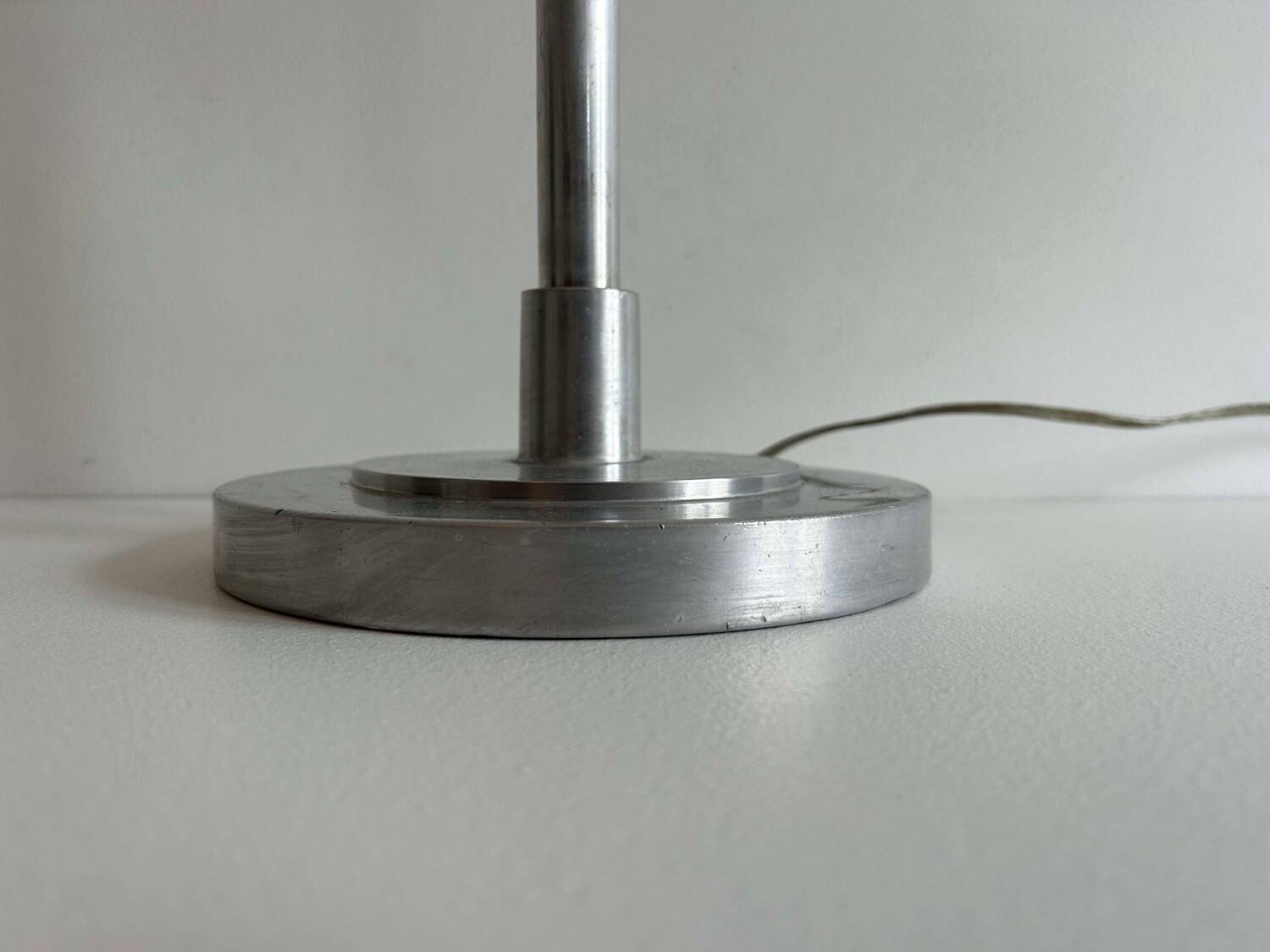 XL table lamp, chromed metal, France 1920