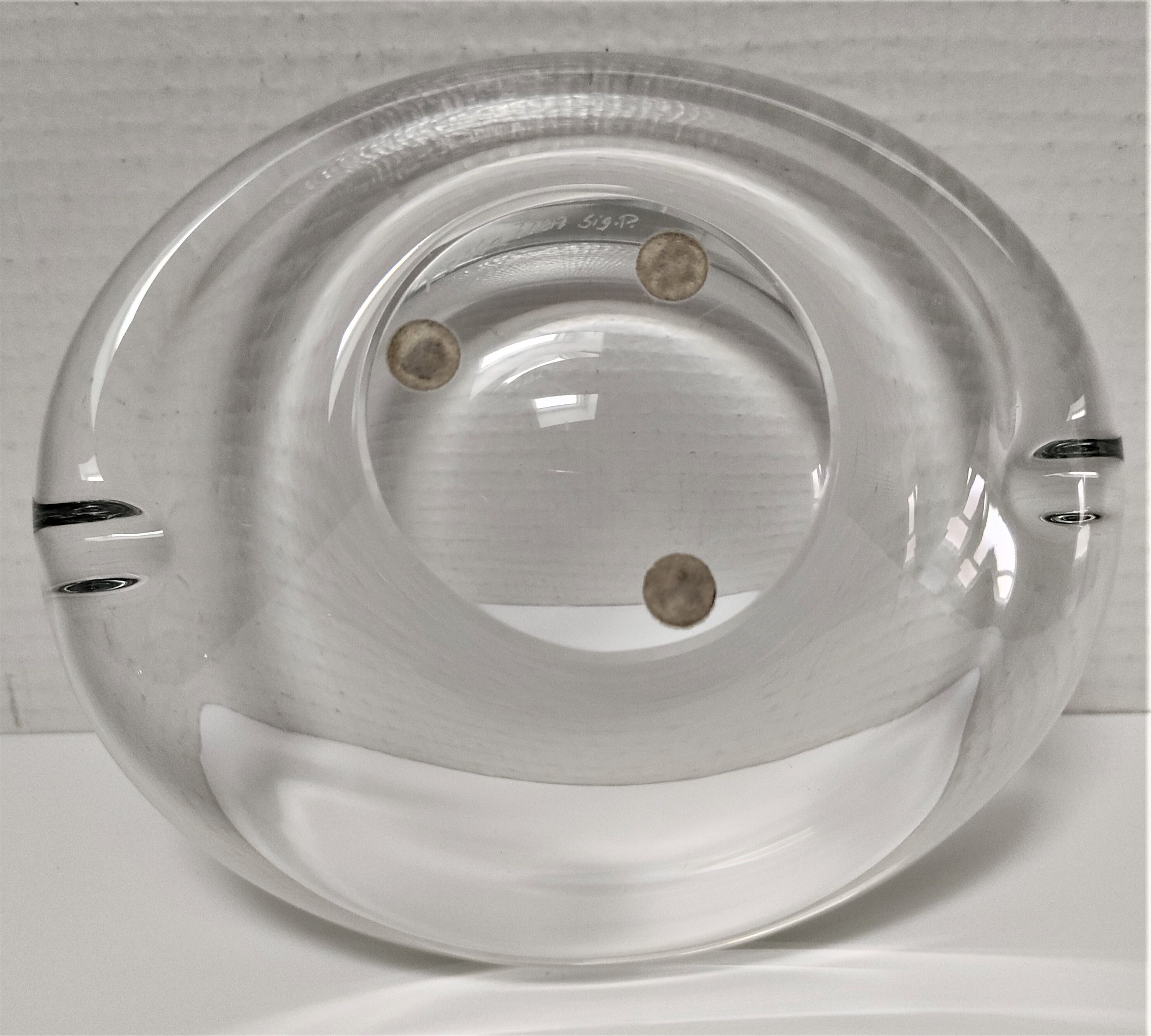 Design art glass ashtray by Kosta