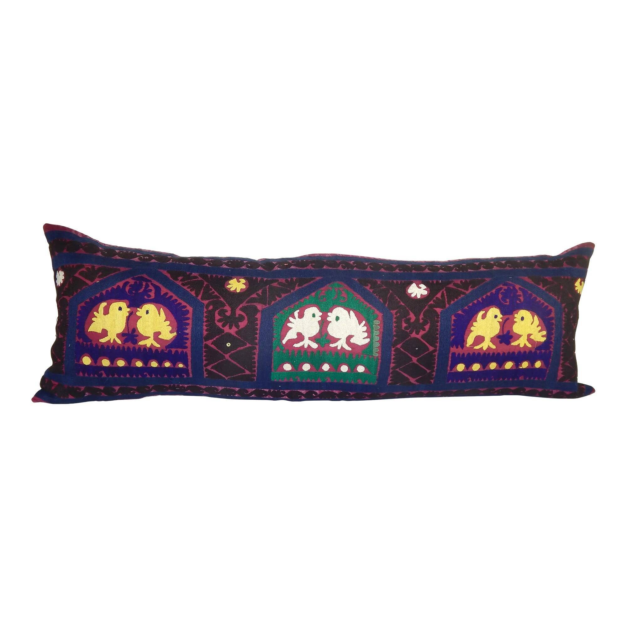 Vintage embroidered cushion cover 41x117 cm