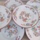 6 hollow plates Sarreguemines décor Minton