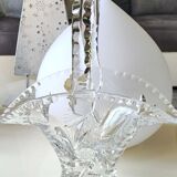 Decorative basket/fruit basket in Beyer cut crystal. Starry/leafy motifs