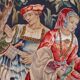 Grande tapisserie Jules Pansu –  La Dame au coffret  – Point d’Halluin