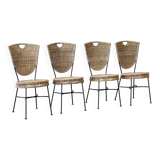 Rattan dining chairs