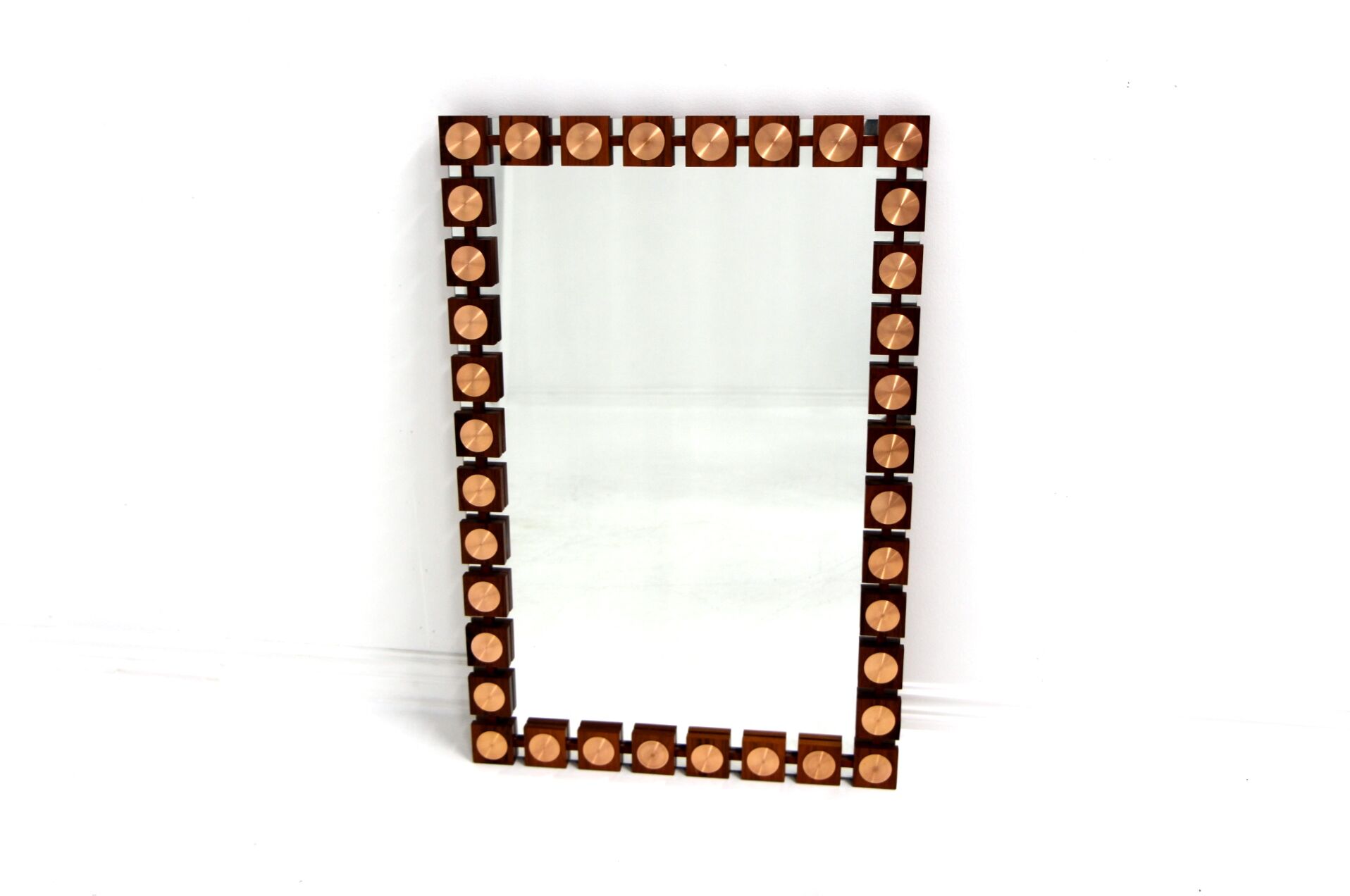 Scandinva rosewood mirror, GT, Glas & Trä, Hovmantorp, Denmark, 1960 - 120x80cm