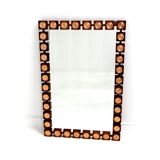 Scandinva rosewood mirror, GT, Glas & Trä, Hovmantorp, Denmark, 1960 - 120x80cm