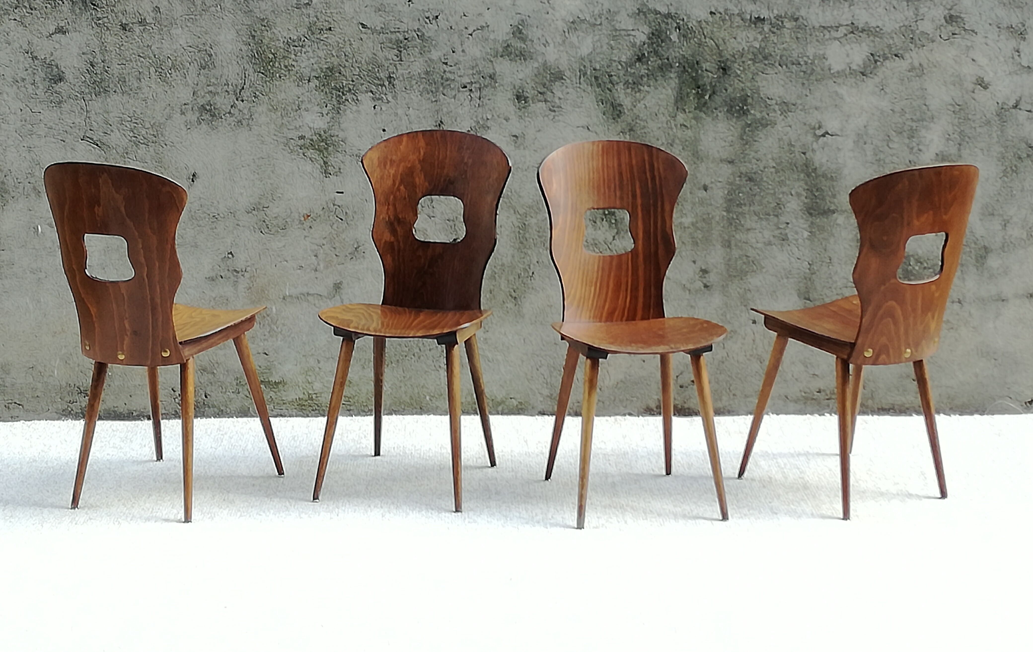 Lot of 4 bistro chairs Baumann Gentiane