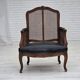 1930s, Danish armchair, furniture leather, ash wood, furniture mesh.