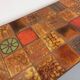 Vintage rectangular coffee table by Roche-Bobois in steel and ceramic.