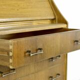 Midcentury Bureau Desk Cabinet In Teak Vintage Modern Danish Style