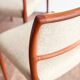 Set of 6 chairs #80 in teak by Niels O. Møller, JL Moller, Mid Century