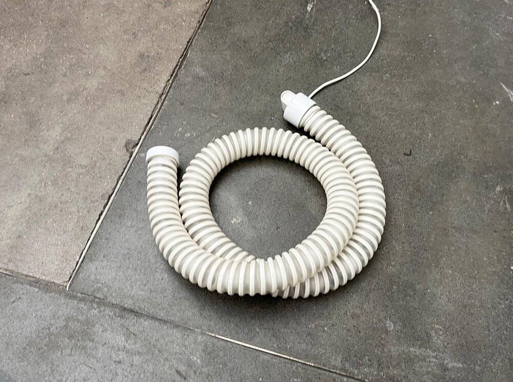 Snake floor lamp Boalum postmodern space age model by Livio Castiglioni and Gianfranco Frattini for Artemide, 1970s.