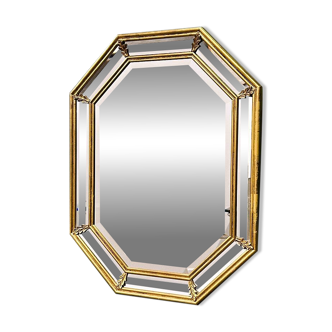 Vintage neoclassical octagonal mirror by Deknudt, Belgium, 1980s