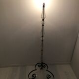 Glass lamp foot and wrought iron