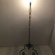 Pied de lampe en verre et fer forgé