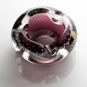Cendrier en verre à bulles