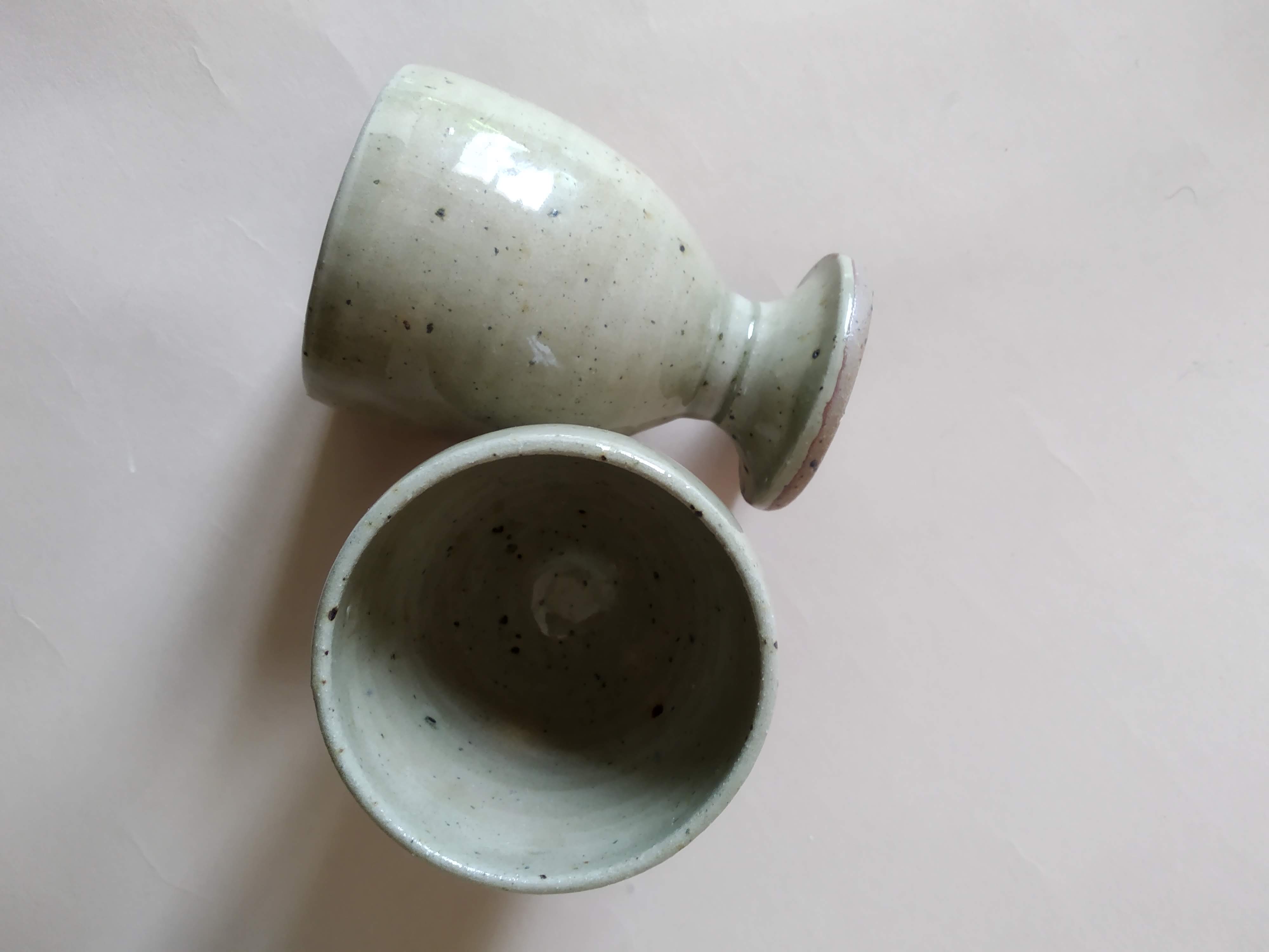 2 cups or mazagrans sandstone Jacques Migeon La Borne 60s