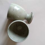 2 cups or mazagrans sandstone Jacques Migeon La Borne 60s