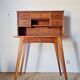 Scandinavian desk with tapered legs, vintage.