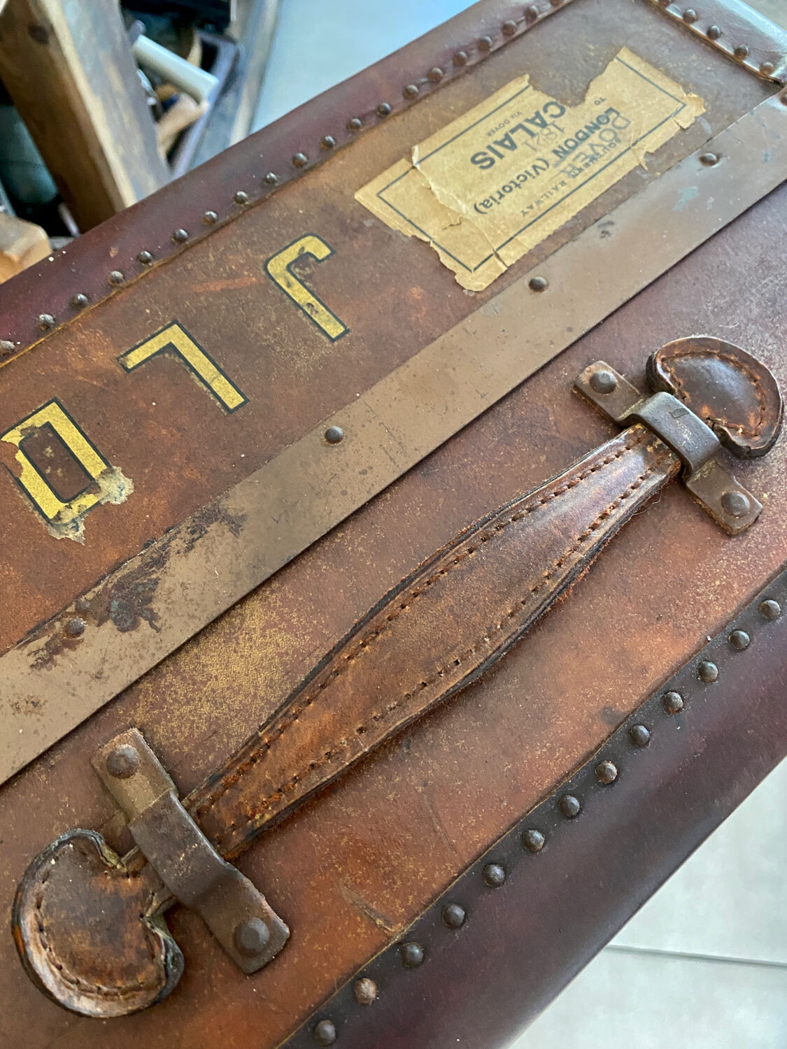 Old vintage cabin trunk