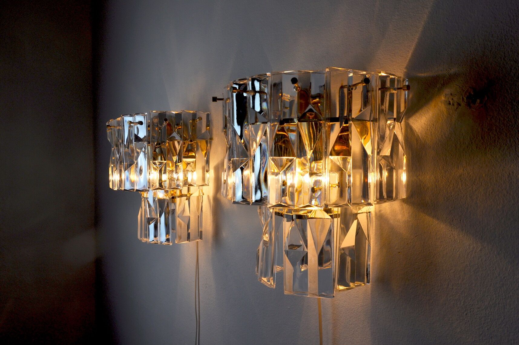 Pair of Kinkeldey wall light Germany 1970