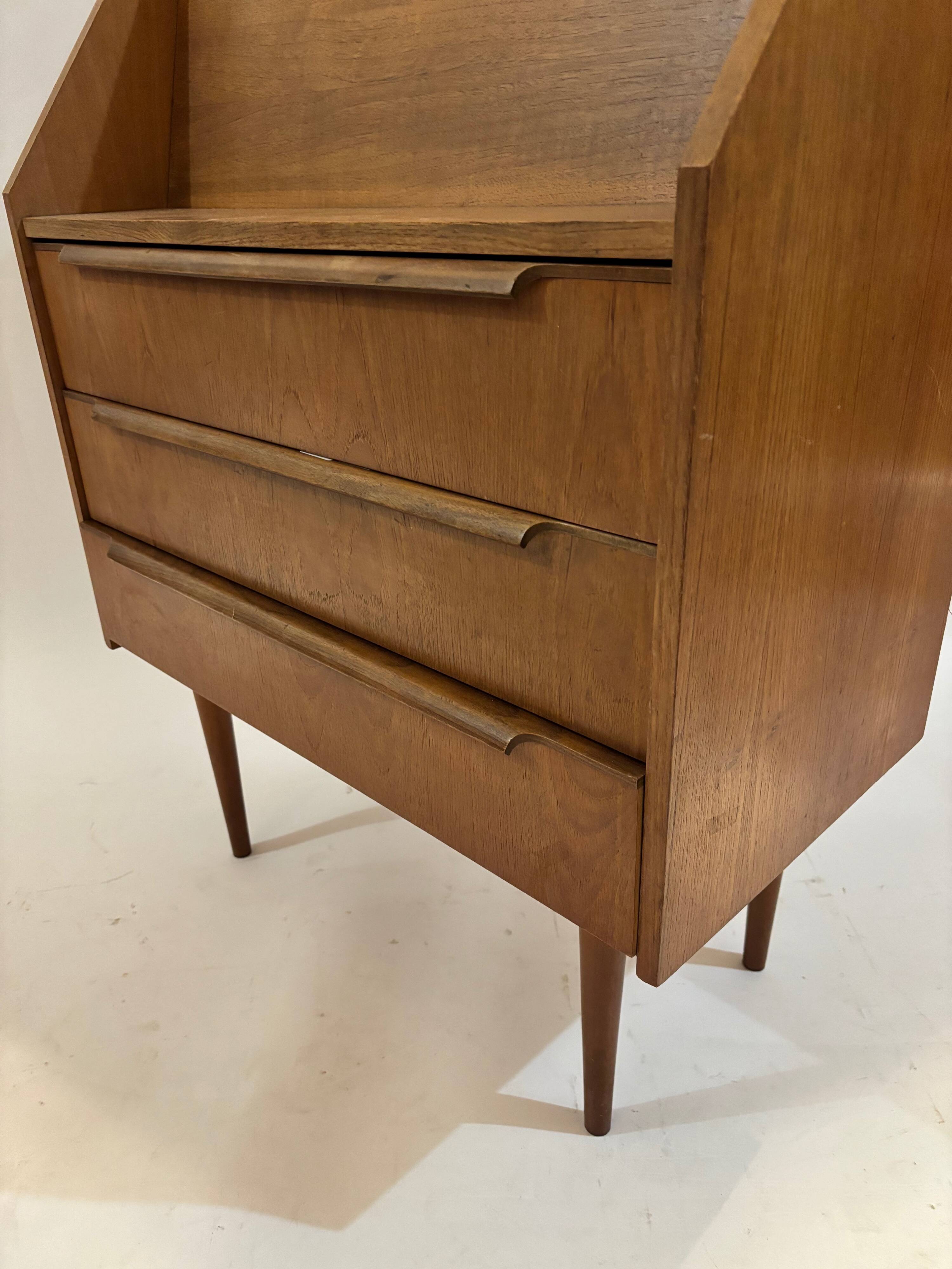 Scandinavian teak secretary