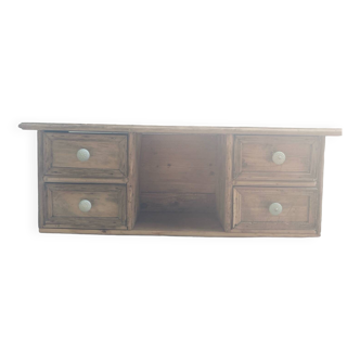 Wooden desk shelf