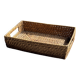 Rectangular woven wicker basket L32 W20 H8 cm