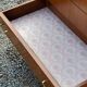 Vintage chest of drawers from the 50s/60s in golden mahogany 4 drawers feet bobbin