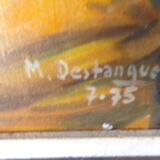 Old fisherman's marine painting signed