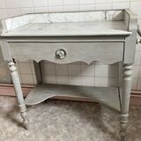 Wooden dressing table with marble top