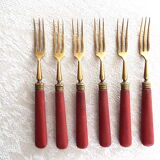 6 forks for dessert