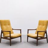 1965 Edmund Homa Chair, Model GFM-64 High Back in Yellow