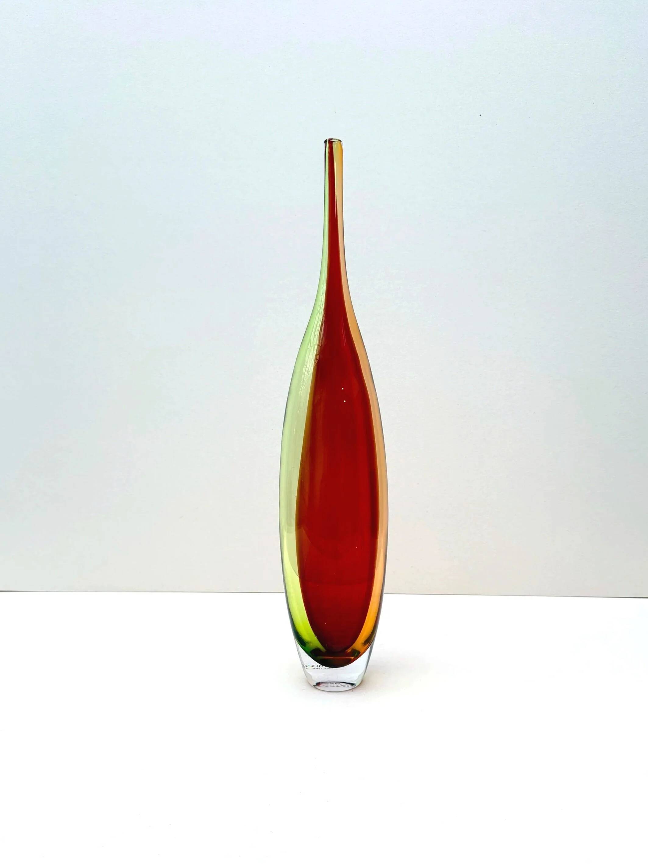 Kjell Engman vase for Kosta Boda in blown glass, Sweden