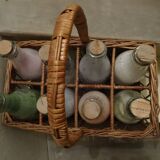 Rattan bottle holders