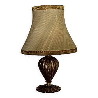 VINTAGE TABLE LAMP BY BAROVIER AND TOSO ITALY 1950