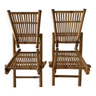 Folding bamboo chair